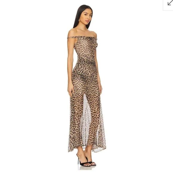 Alice + Olivia Bianca Twist Midi Dress Catwalk
Leopard Print mesh Revolve NWT 4 - Picture 4 of 12